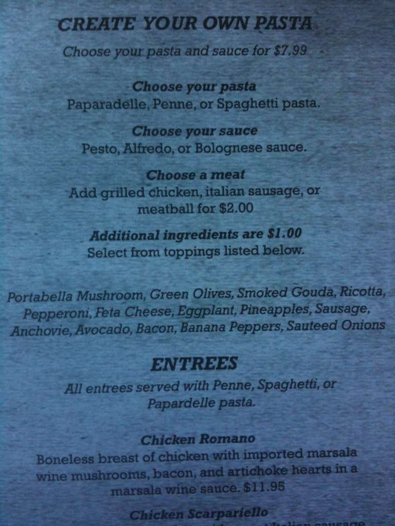 Famous Joe's Pizzeria Menu Urbanspoon/Zomato