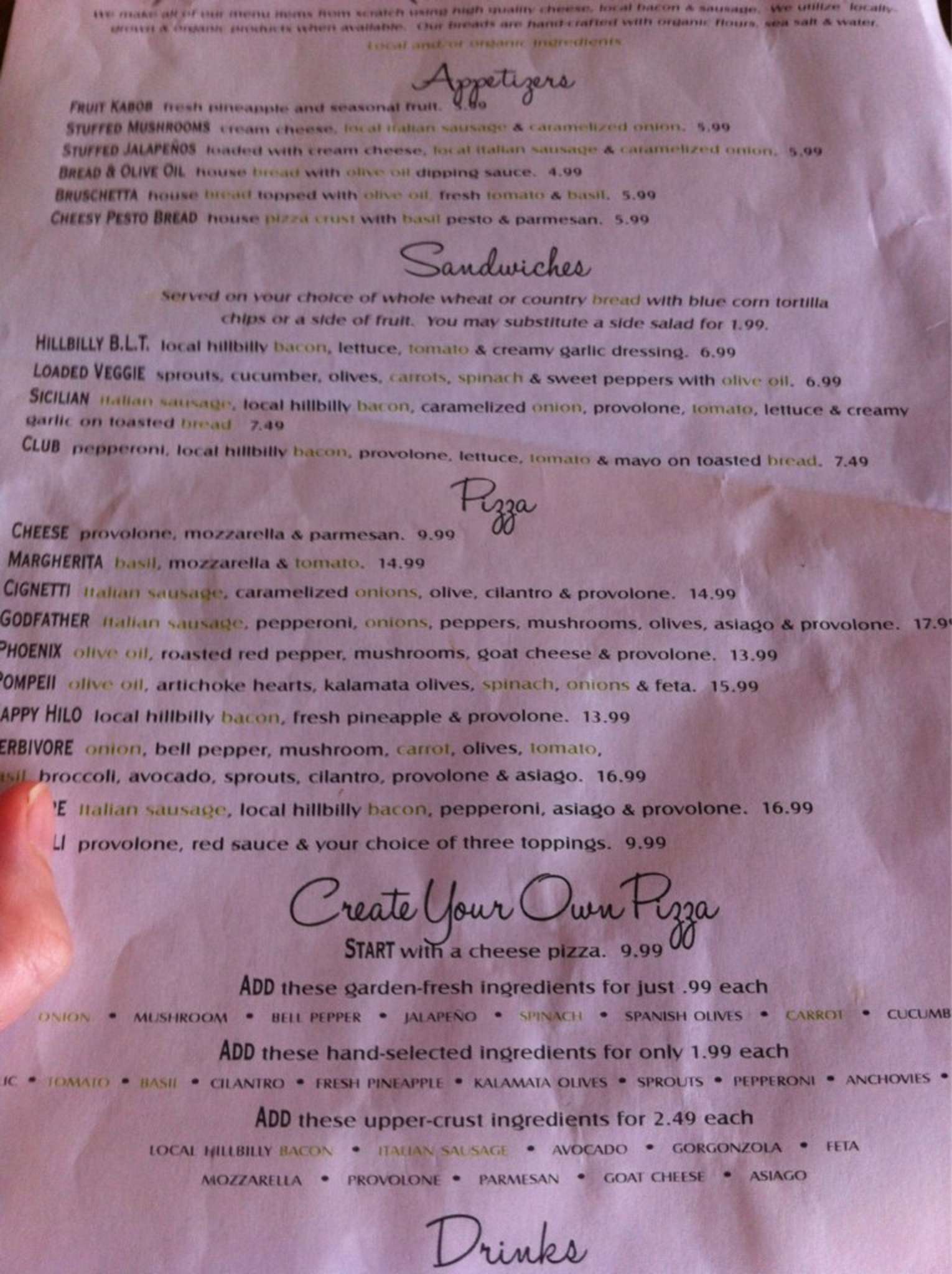 Mohaska Farmhouse Menu, Menu for Mohaska Farmhouse, Joplin, Joplin Urbanspoon/Zomato
