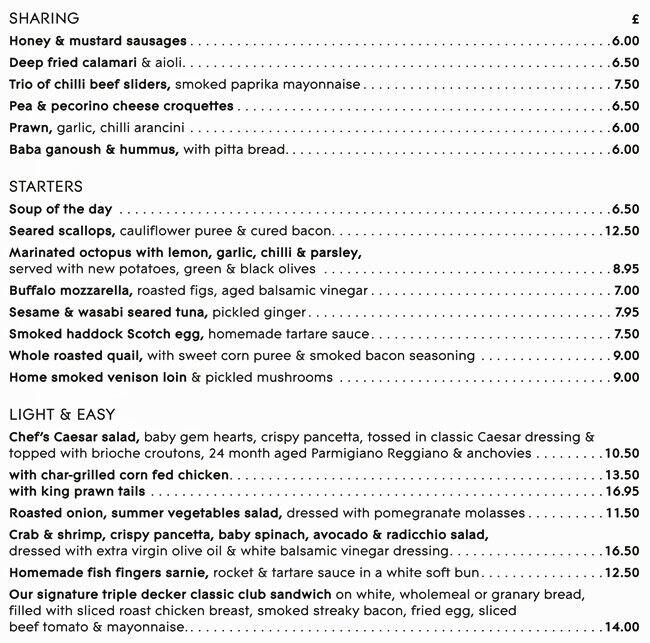 Addendum menu