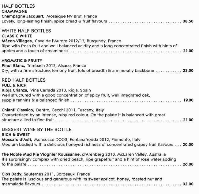 Addendum menu