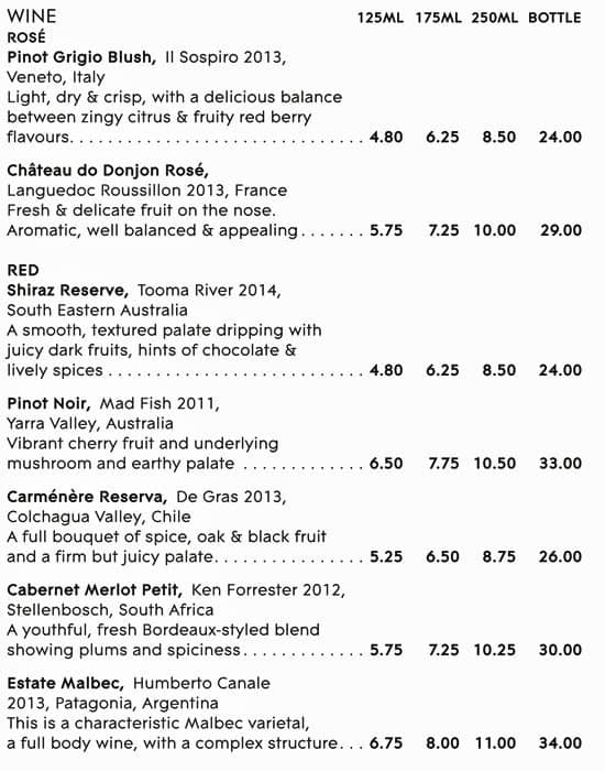 Addendum menu
