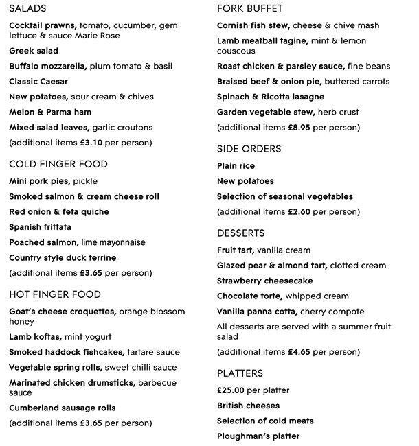 Addendum menu