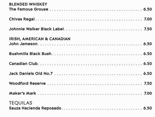 Addendum menu