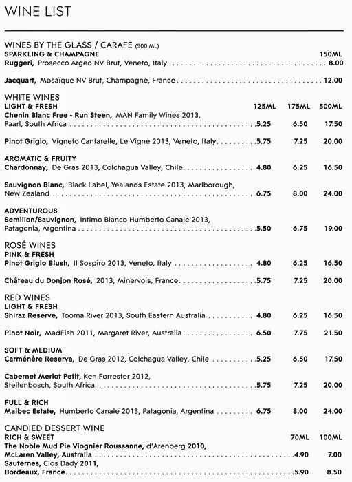 Addendum menu