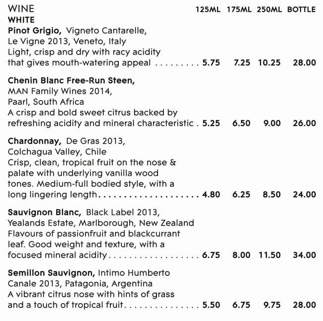 Addendum menu