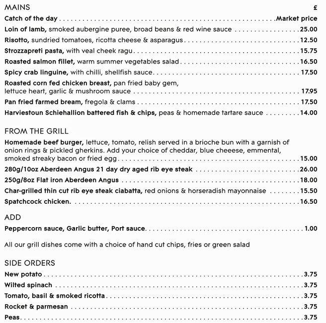 Addendum menu
