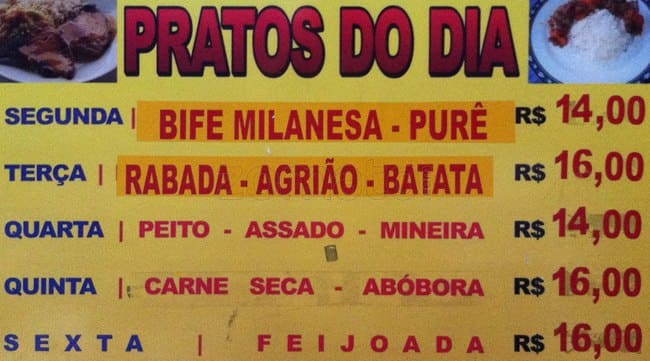 Bar Primavera cardápio