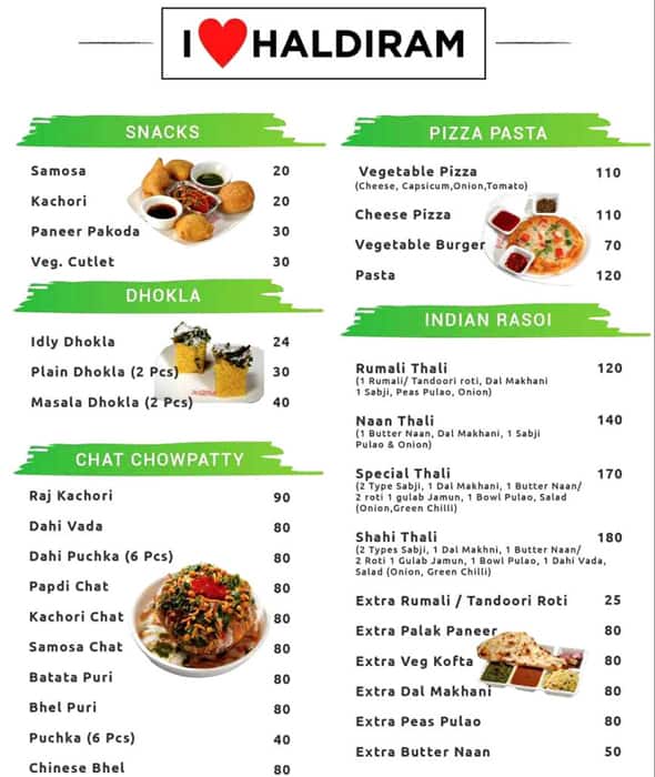 Haldiram's - Dilshad Garden menu