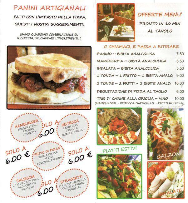 Menu di Pizzeria du Sesterzi 