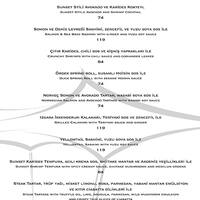 Sunset Grill Bar Menu Menu For Sunset Grill Bar Ulus Istanbul