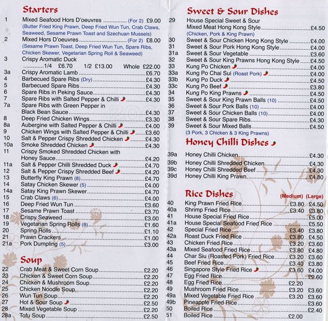 China Long Menu