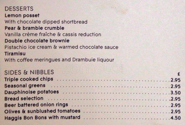 Agua menu