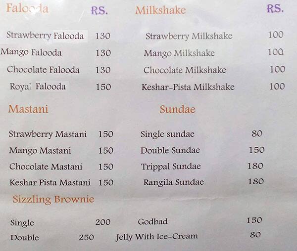 Menu of Amul Ice Cream Parlor, Badlapur, Thane