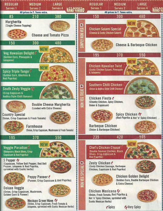 Domino's Pizza Menu, Menu for Domino's Pizza, Waltair Uplands, Vizag ...