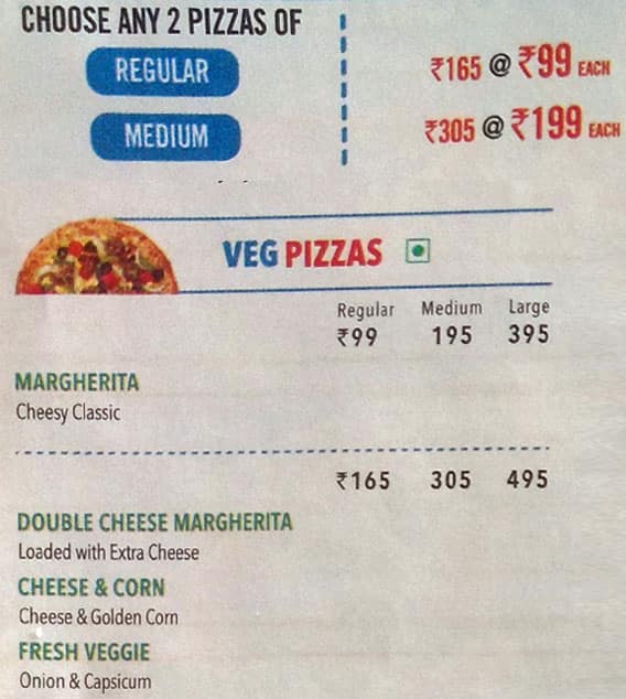 Domino's Pizza Menu, Menu for Domino's Pizza, Gajuwaka, Vizag - Zomato