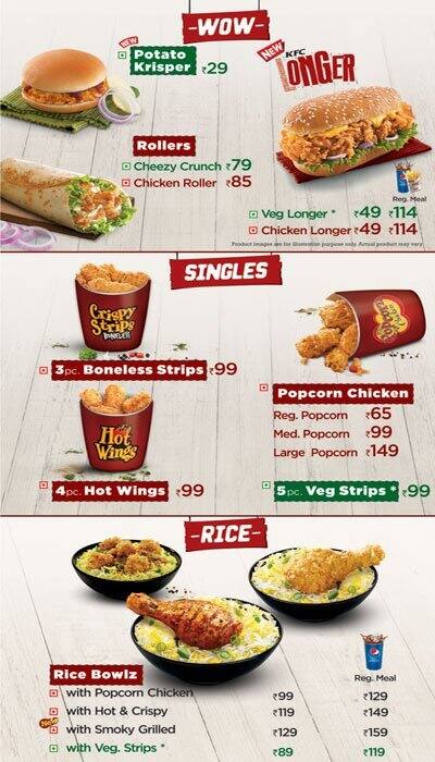 Kfc Golambar Menu