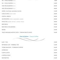 Ouzo Roof Restaurant Wyndham Grand Istanbul Kalamis Marina Hotel Menu