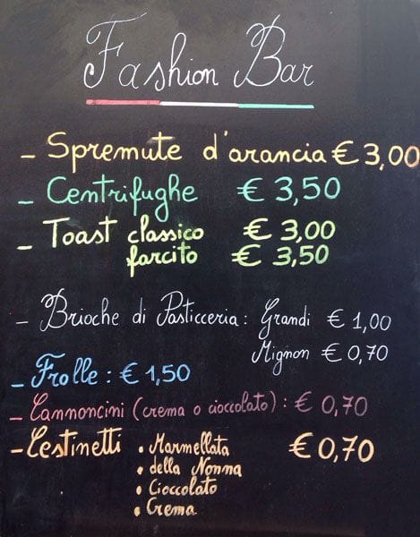 Menu di Fashion 