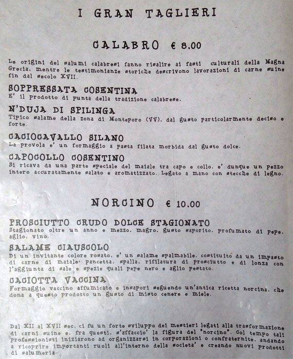 TB & B Speisekarte