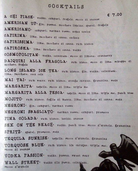 TB & B Speisekarte