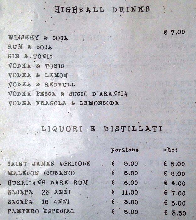 TB & B Speisekarte