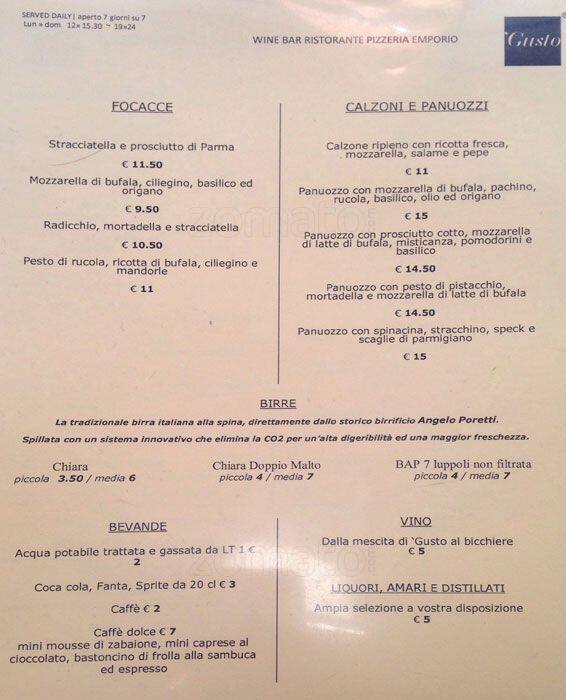 Menu di Gusto 