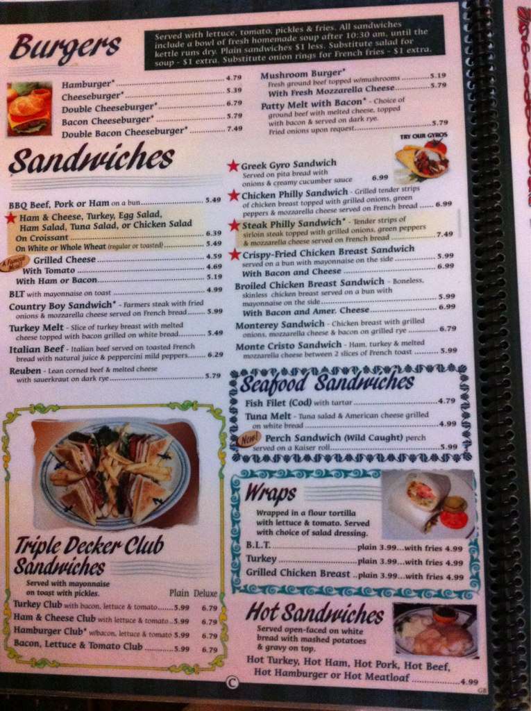 Menu at Golden Basket Restaurant, Green Bay