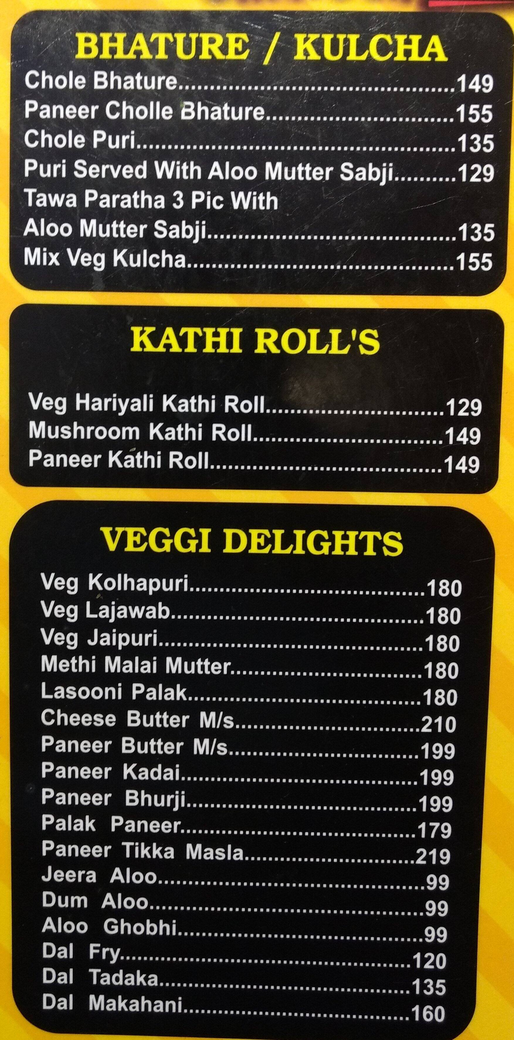 Chandni Chowk Menu, Menu for Chandni Chowk, Vastrapur, Ahmedabad Zomato