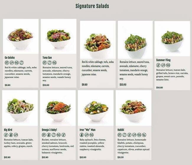 SaladStop! メニュー