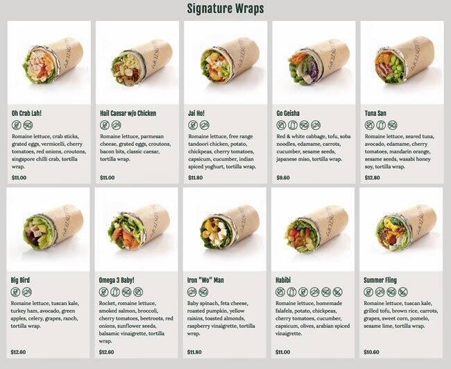 SaladStop! メニュー