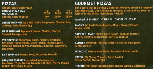 Rapido menu