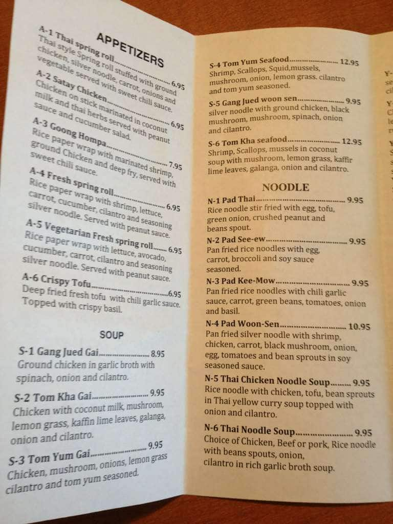 Langley Thai Menu, Menu for Langley Thai, Hampton, Hampton Roads ...