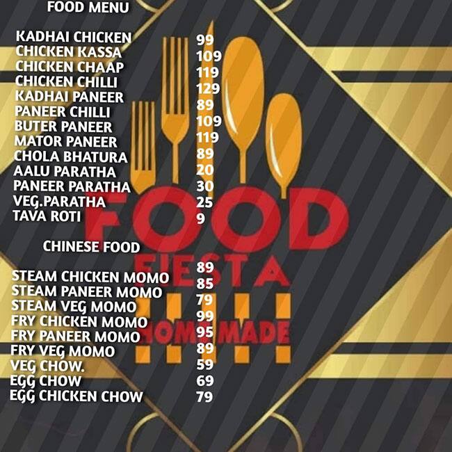 Food Fiesta menu