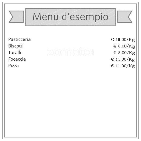 Menu di C'era Una Volta Il Pane 