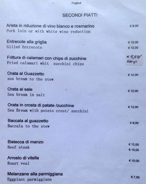 Menu di Alari 