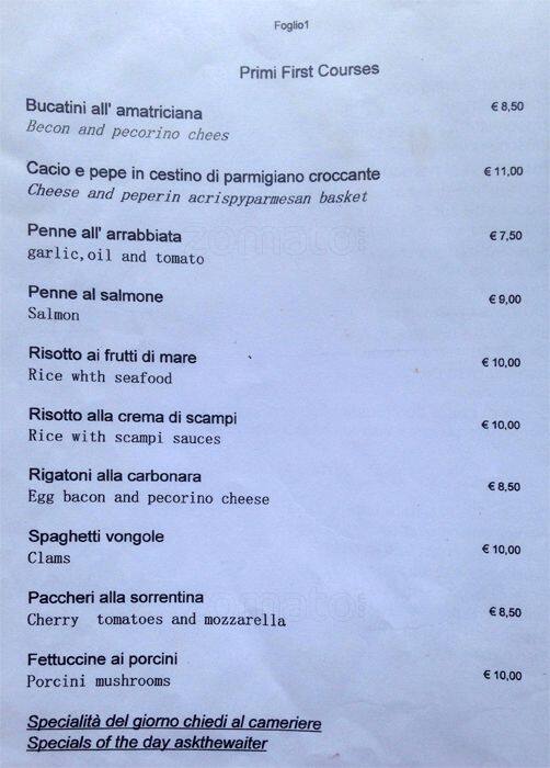 Menu di Alari 