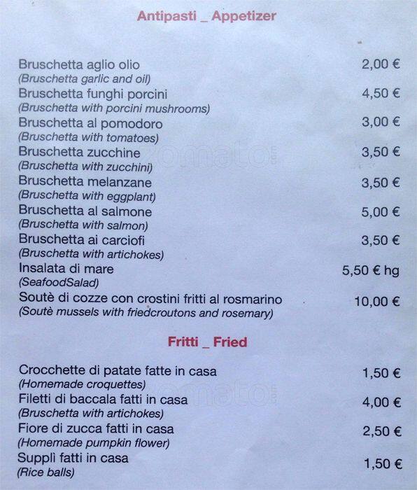 Menu di Alari 