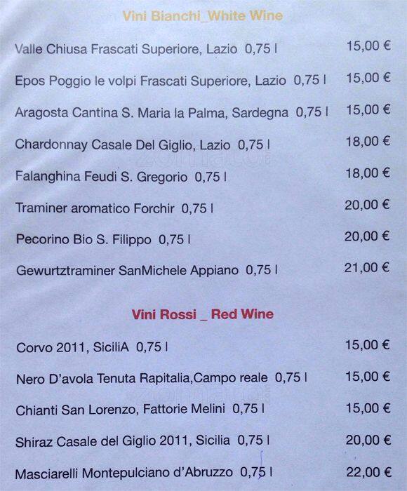Menu di Alari 