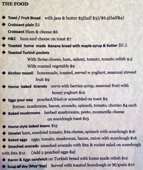 Aubergine Menu,Menú para Aubergine, Malvern East, Melbourne