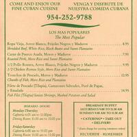 Romeu S Cuban Restaurant Menu Menu For Romeu S Cuban Restaurant Weston Southwest Ranches Miami