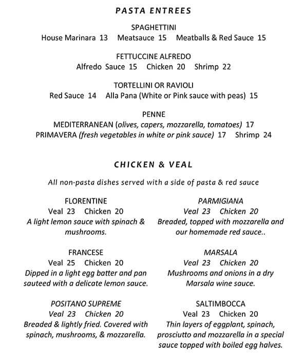 Menu At Sorrento Italian Restaurant Jacksonville menu-at-sorrento-italian-restaurant-jacksonville