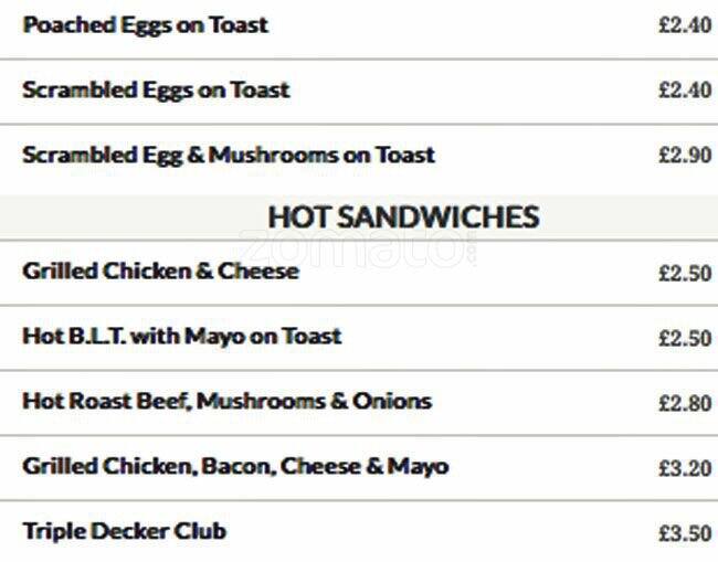 The Lunch Box menu