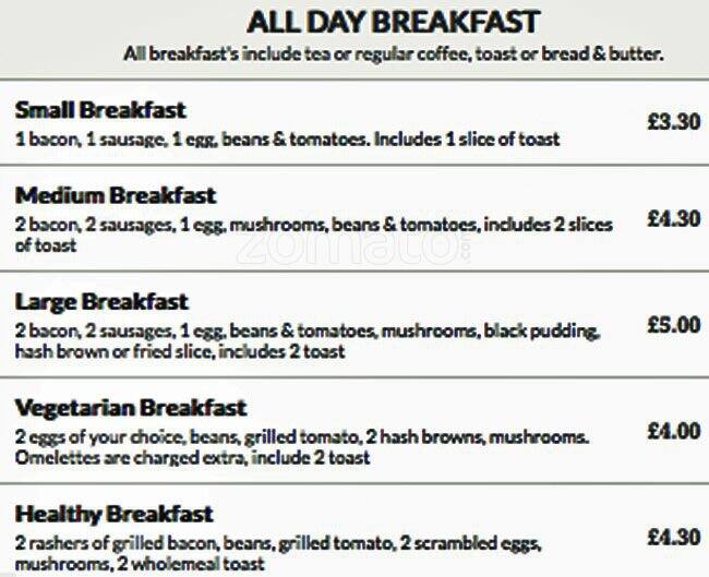 The Lunch Box menu