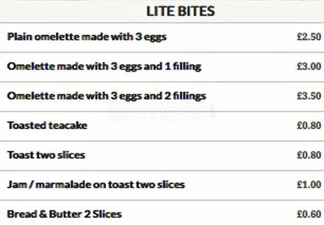 The Lunch Box menu