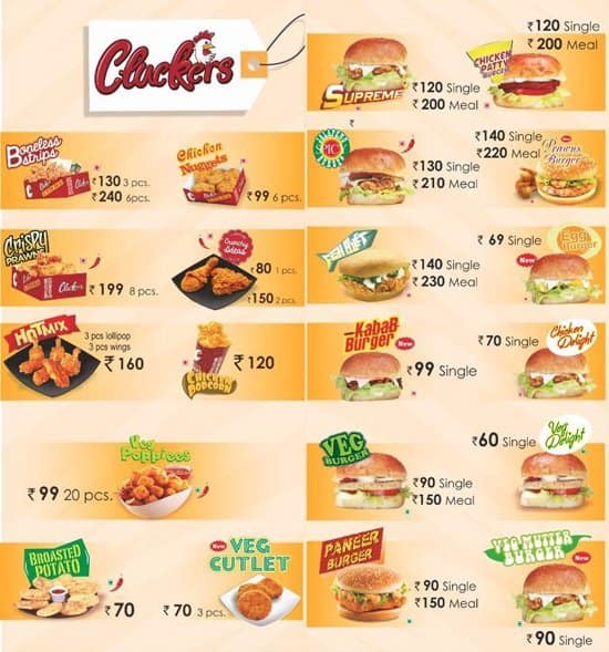 Cluckers Fried Chicken Restaurant Menu Zomato