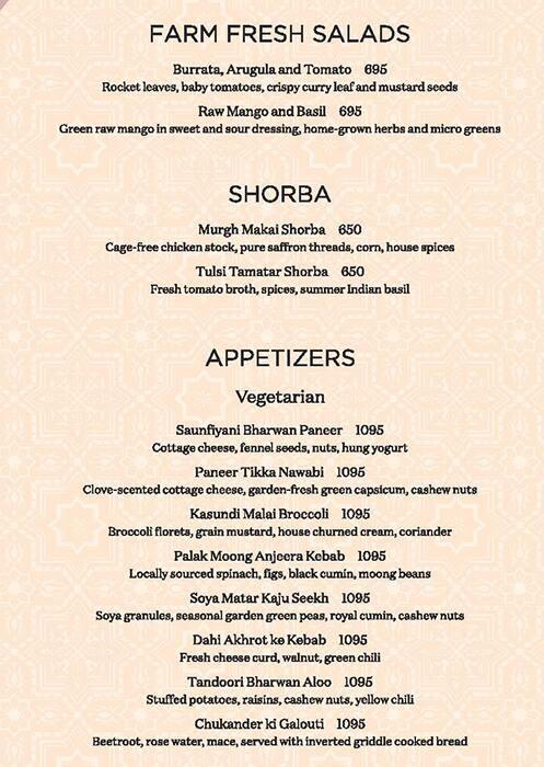Menu At Saffron JW Marriott Mumbai Juhu Mumbai menu-at-saffron-jw-marriott-mumbai-juhu-mumbai