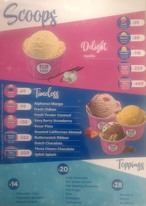 Baskin Robbins Menu, Menu for Baskin Robbins, Amberpet, Hyderabad - Zomato