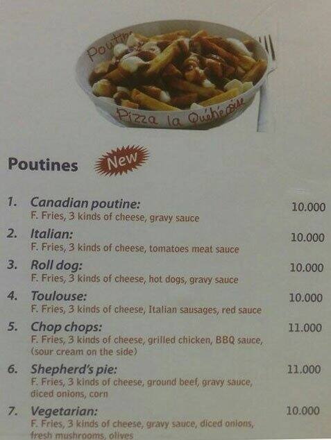 Chez Rissala меню