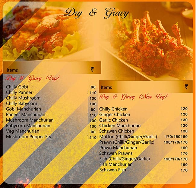 Menu of Barbecue Kitchen, Ambattur, Chennai