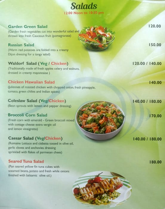 Panorama Multi Cuisine menu